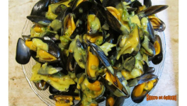 Moules à la crème et aux épices