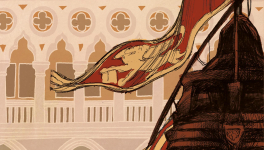 La nave dei condannati e folli davanti al palazzo dei Dogi