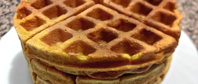 Gaufres à la purée de potiron et à la cannelle