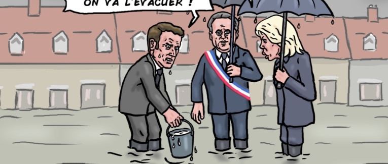 Macron et les inondations