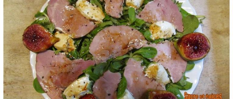 Salade aux figues rôties au vinaigre balsamique