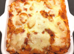 Gratin de pâtes double fromage en sauce tomates - Recette en vidéo