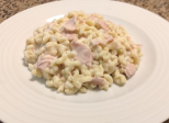 Coquillettes en sauce au jambon et au fromage