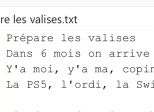Prépare les valises
