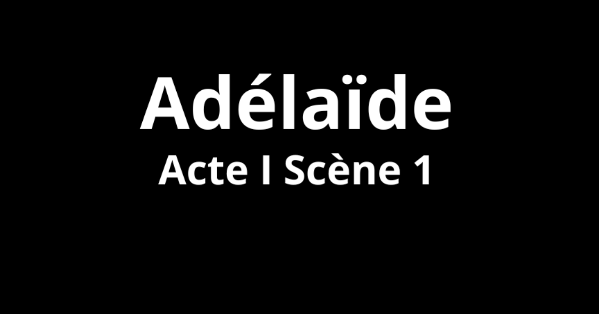 Acte I Scène 1
