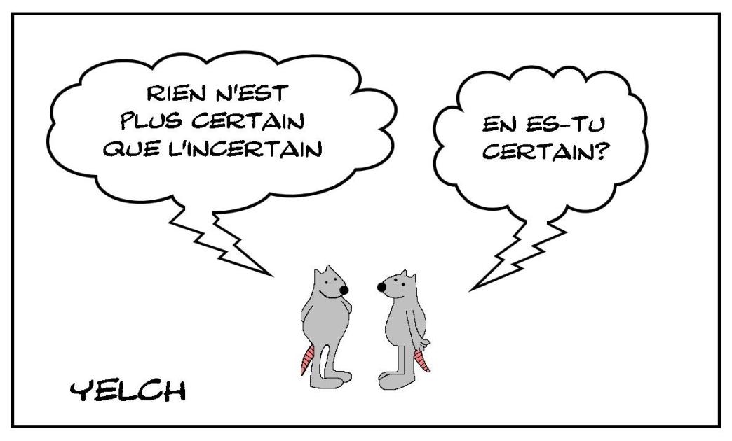 La certitude de l'incertain