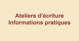 Prochaines dates des ateliers d'écriture Bernard Zirnhelt en Seine-et-Marne