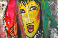 LA FILLE DERRIERE LE RIDEAU ROUGE