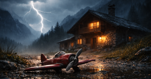 L'avion rouge...