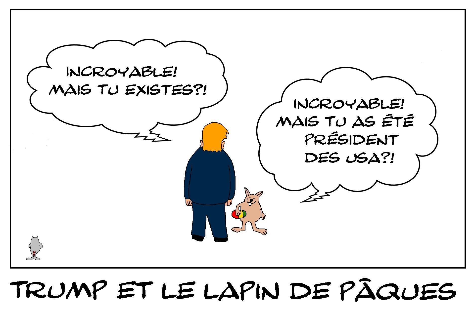 Trump et le lapin de Pâques