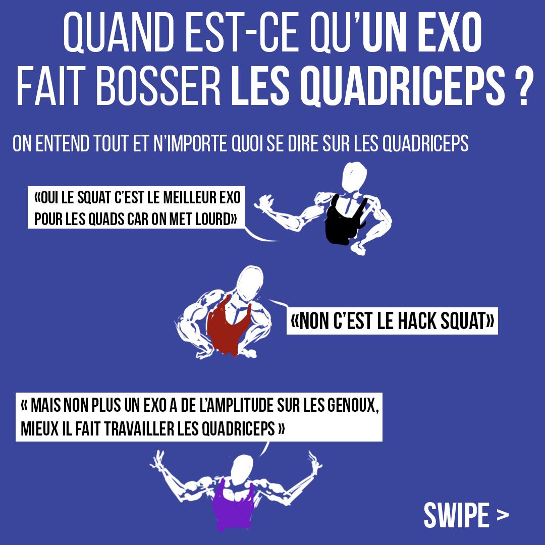 Quand est-ce qu'un exercice fait bosser les quadriceps ?
