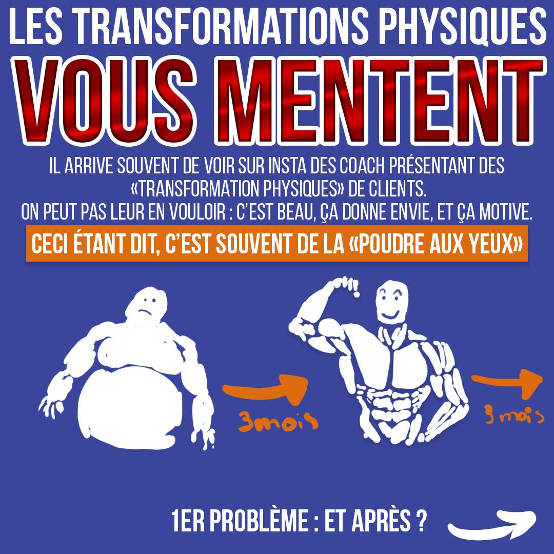 Les transformations physiques vous mentent