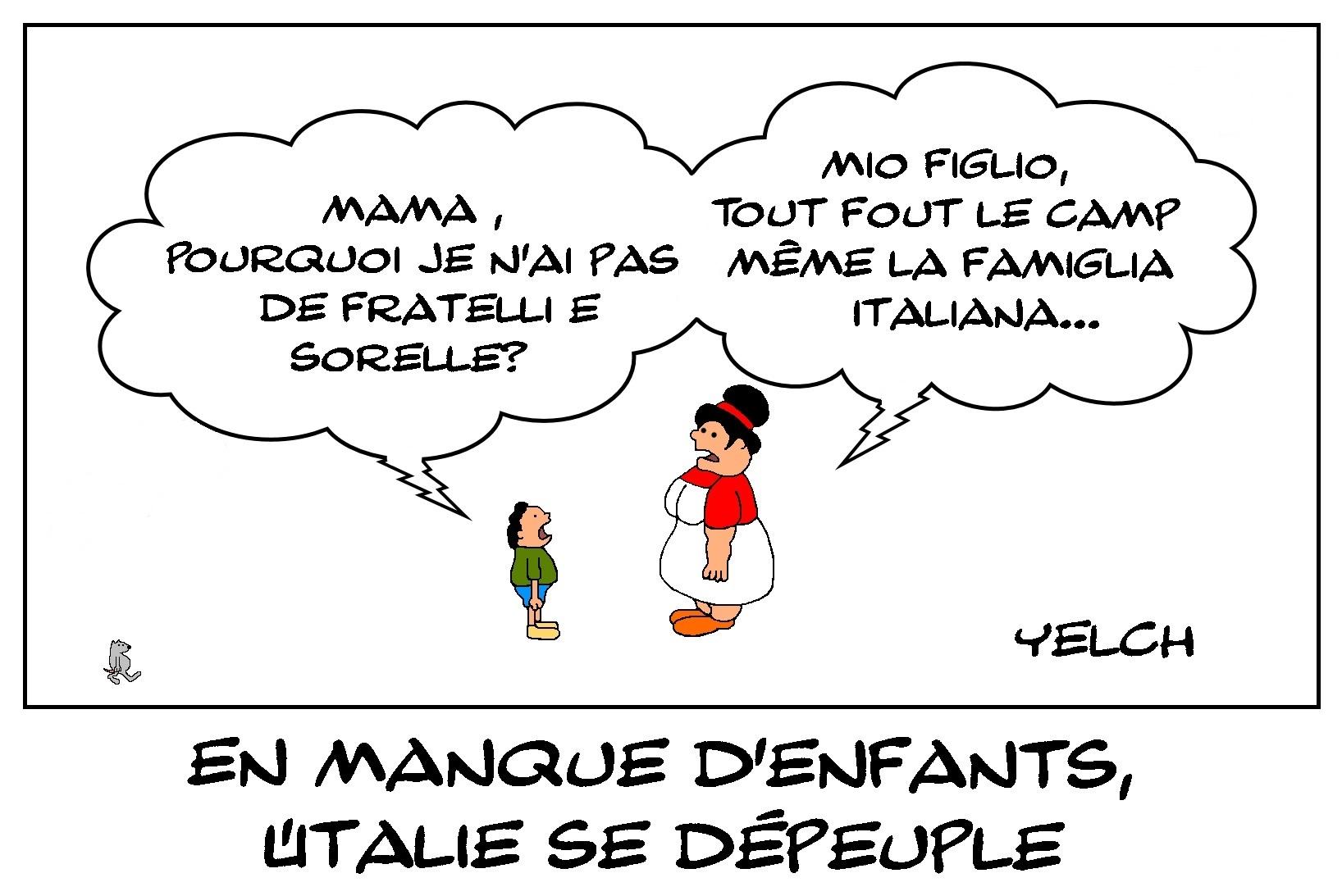 Les familles italiennes en déficit