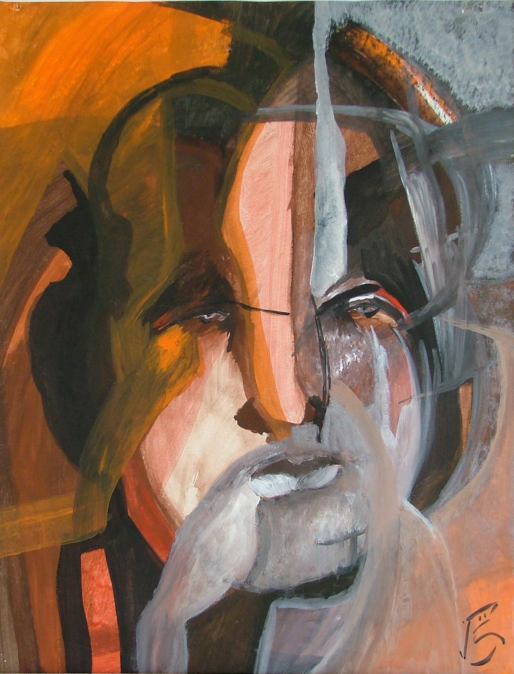 Le mage - peinture au fil du temps - 1991