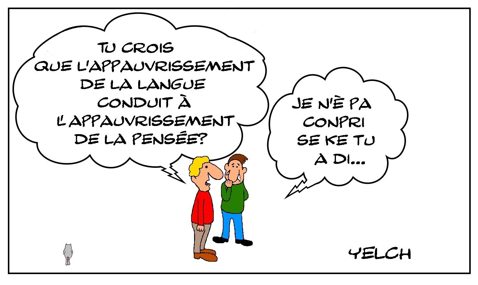 Appauvrissement de la langue et de la pensée