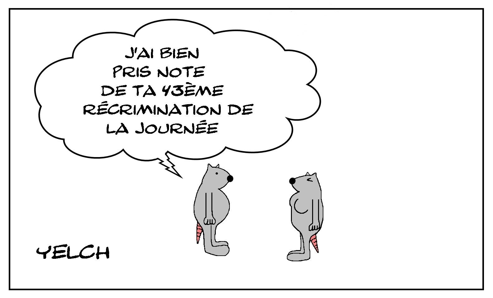 Récriminations et couple