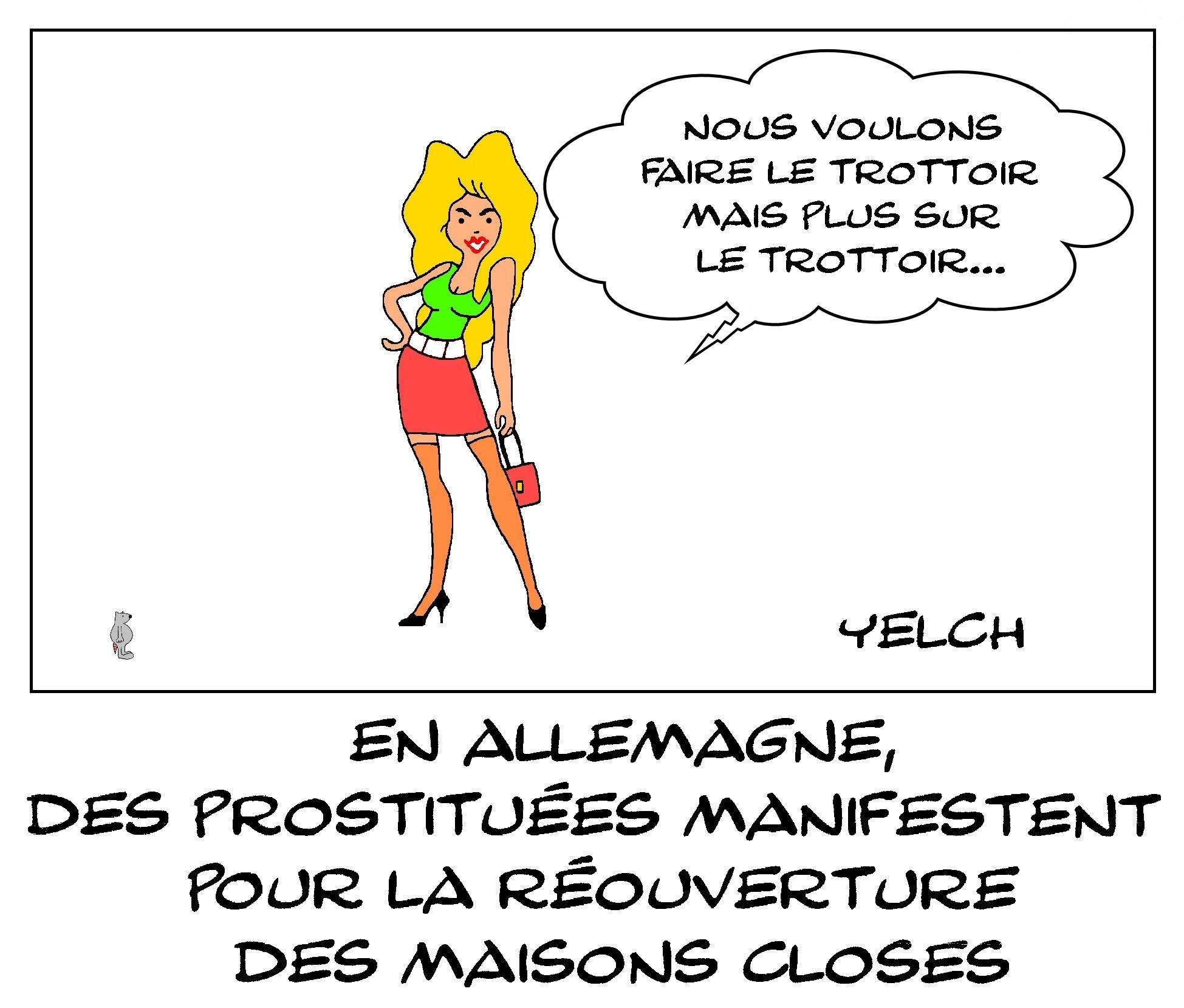 des prostituées manifestent pour la réouverture des maisons closes