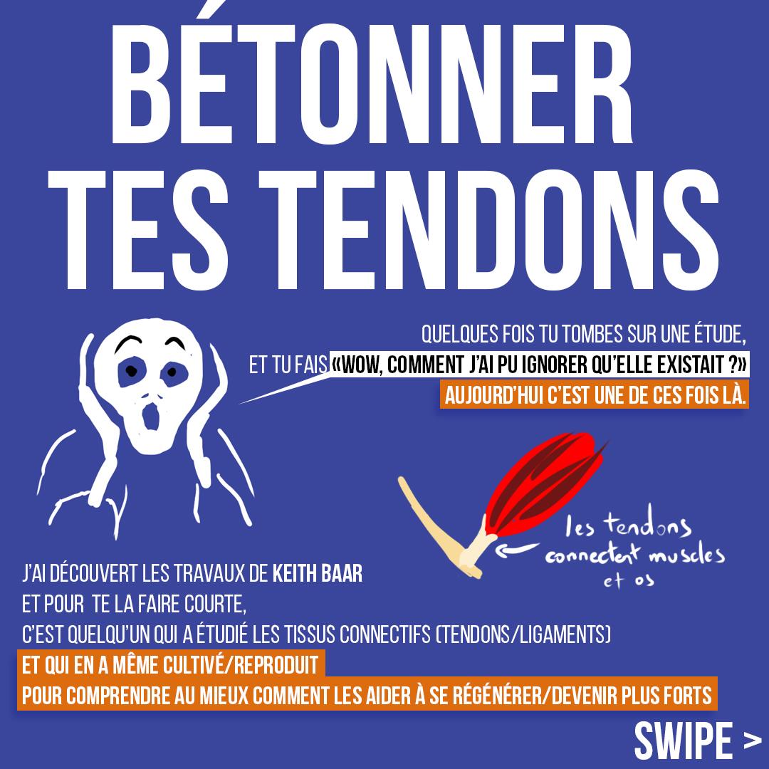 Bétonner tes tendons
