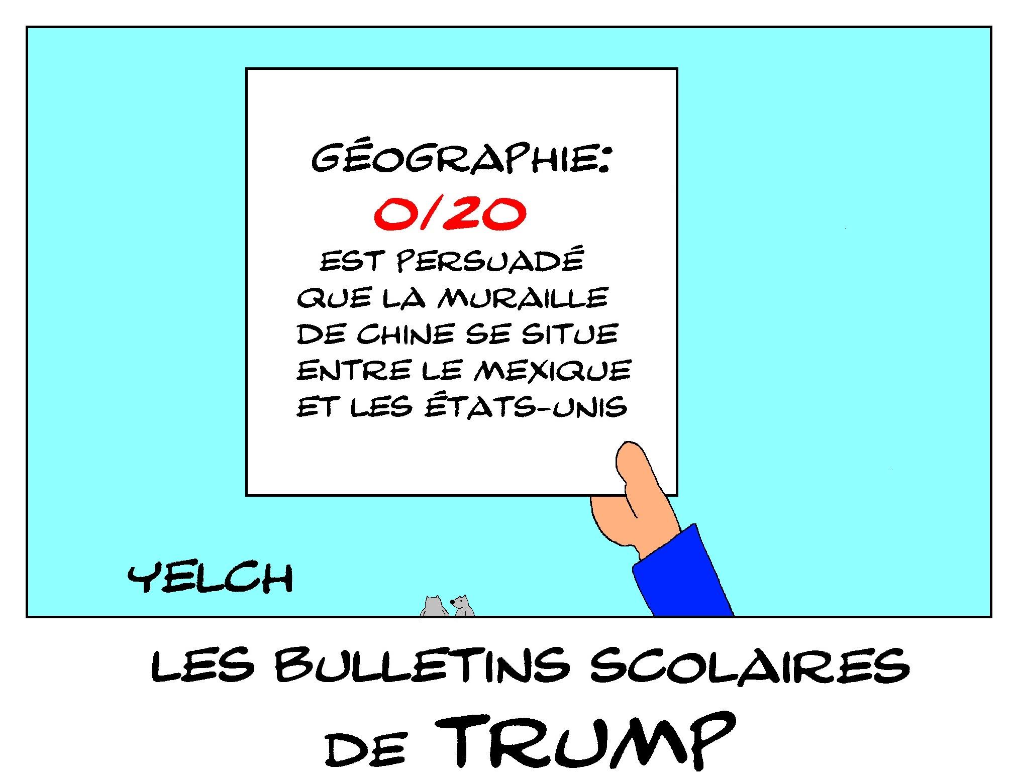 bulletins scolaires de donald trump : géographie