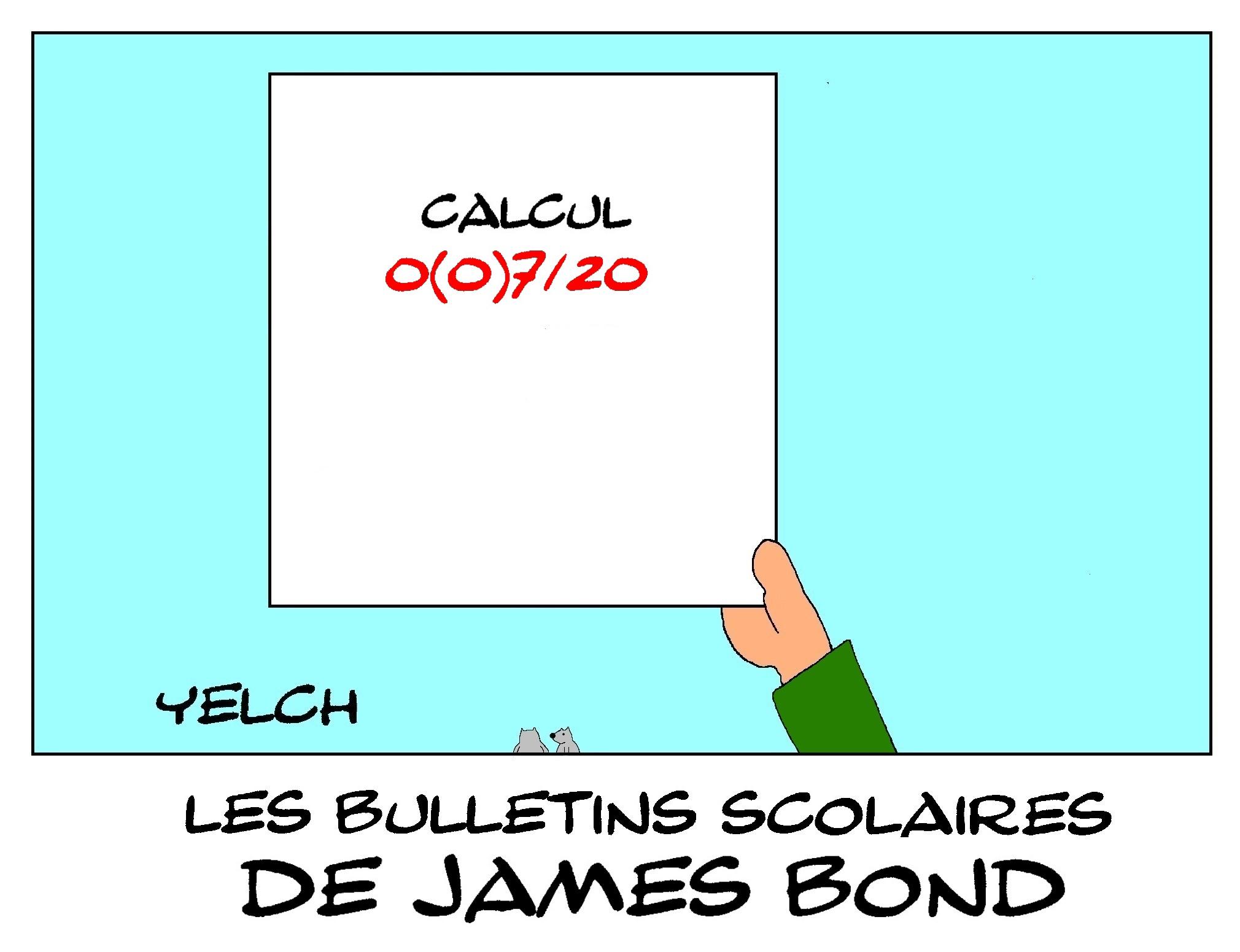 les bulletins scolaires de James Bond : calcul