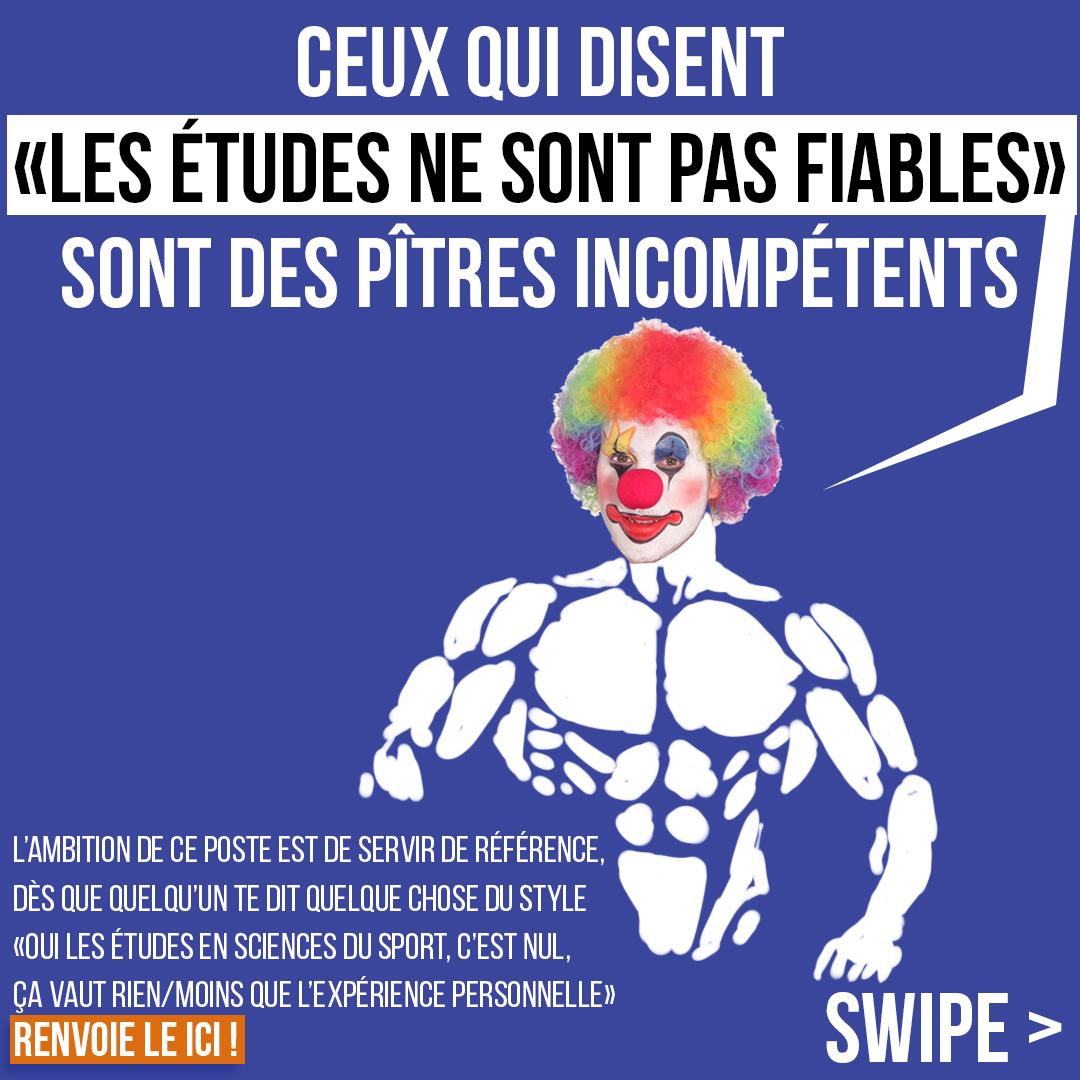 Ceux qui disent que les études ne sont pas fiables sont des pitres incompétents