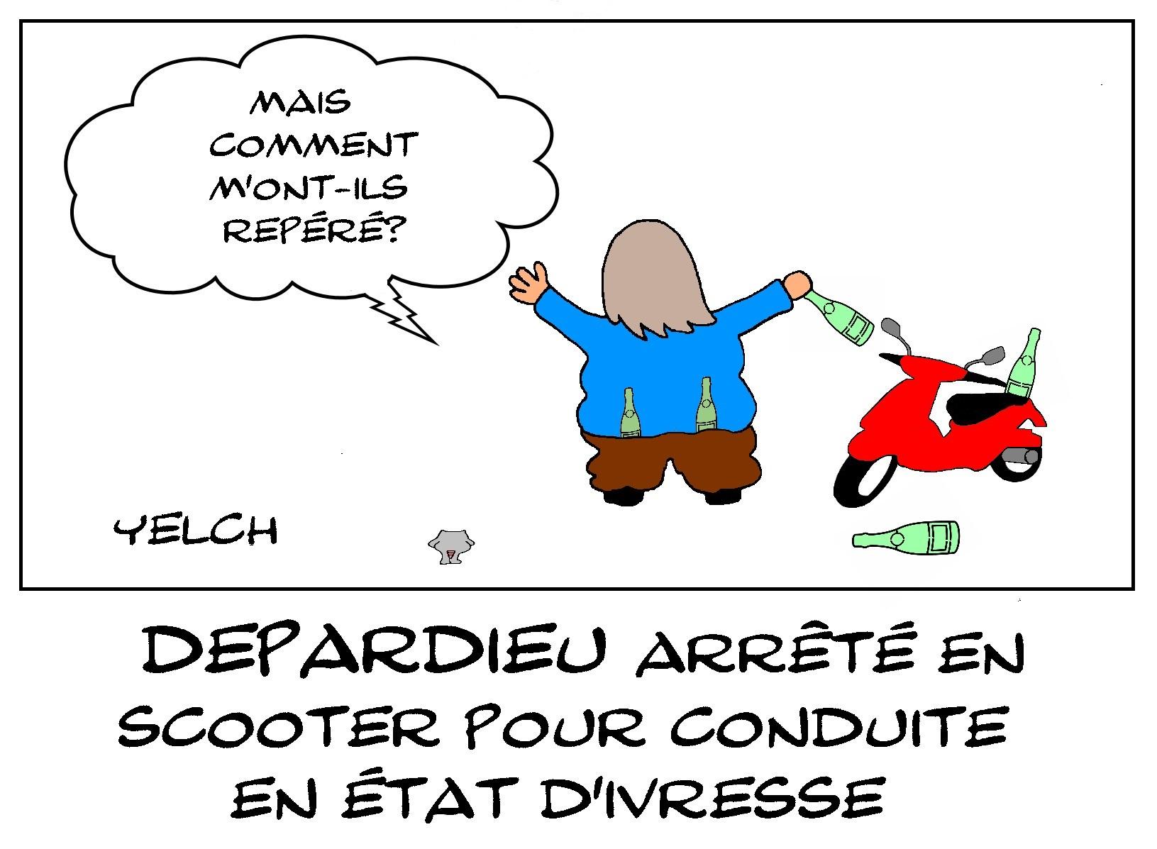 Depardieu arrêté en scooter pour conduite en état d'ivresse