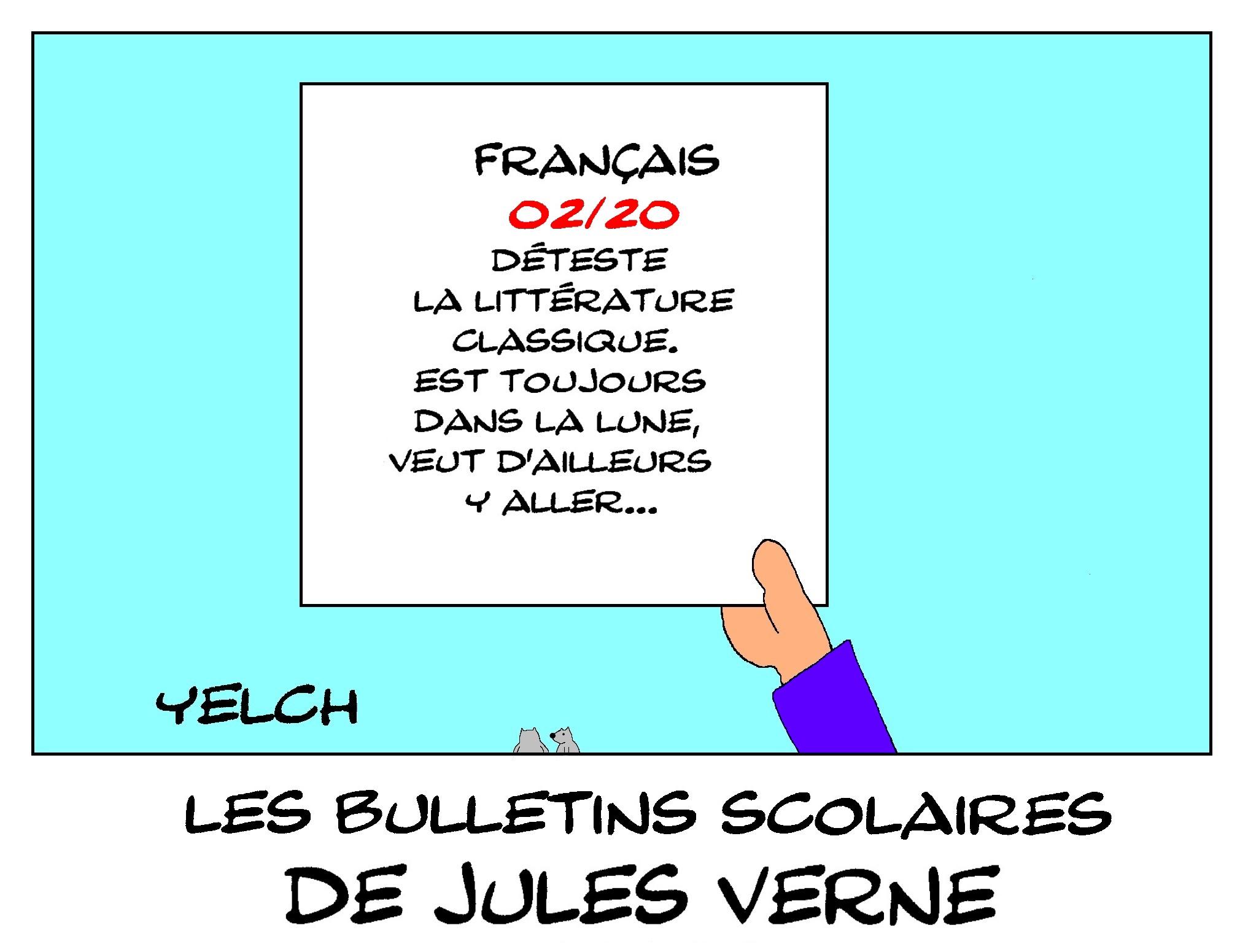 les bulletins scolaires de Jules Verne : français