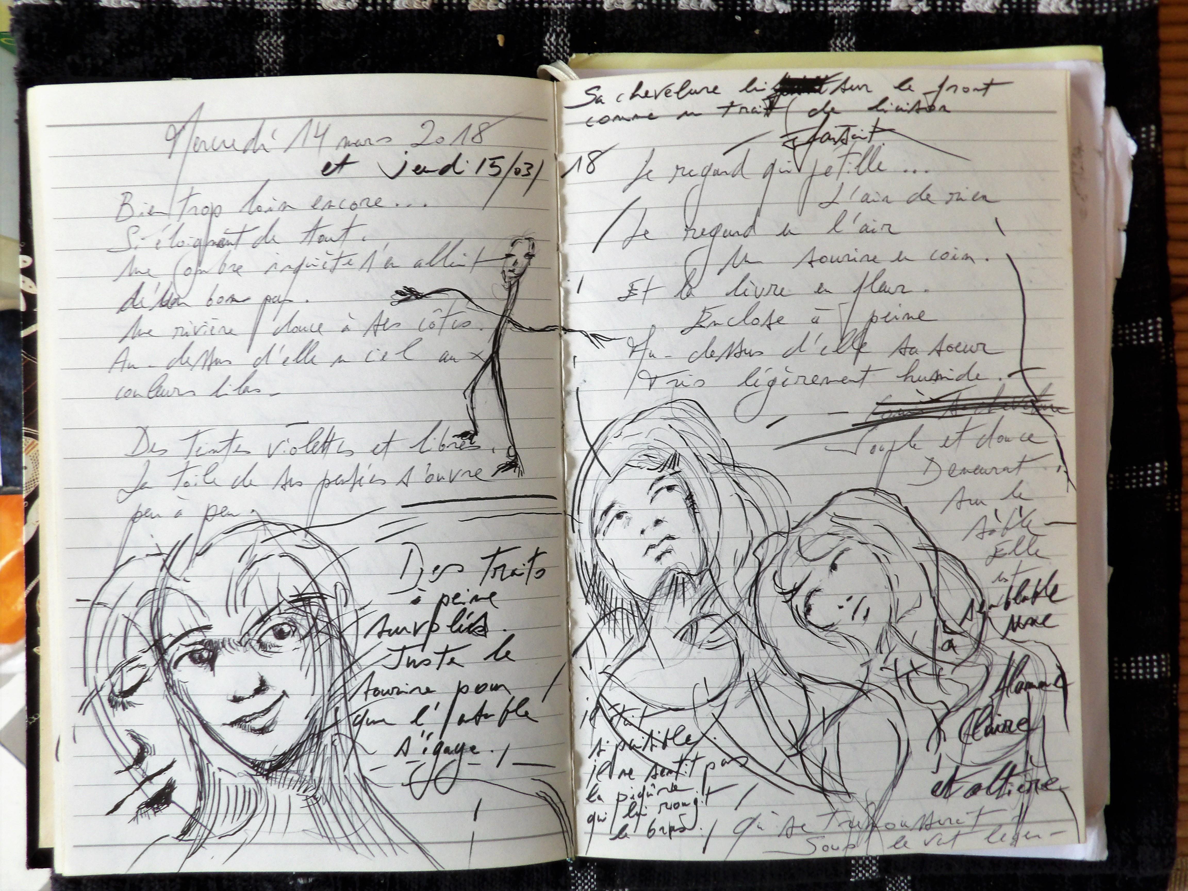 Petits Papiers Volants : Journal D'écriture 2003-2018 - mercredi 14 et jeudi 15 mars 2018