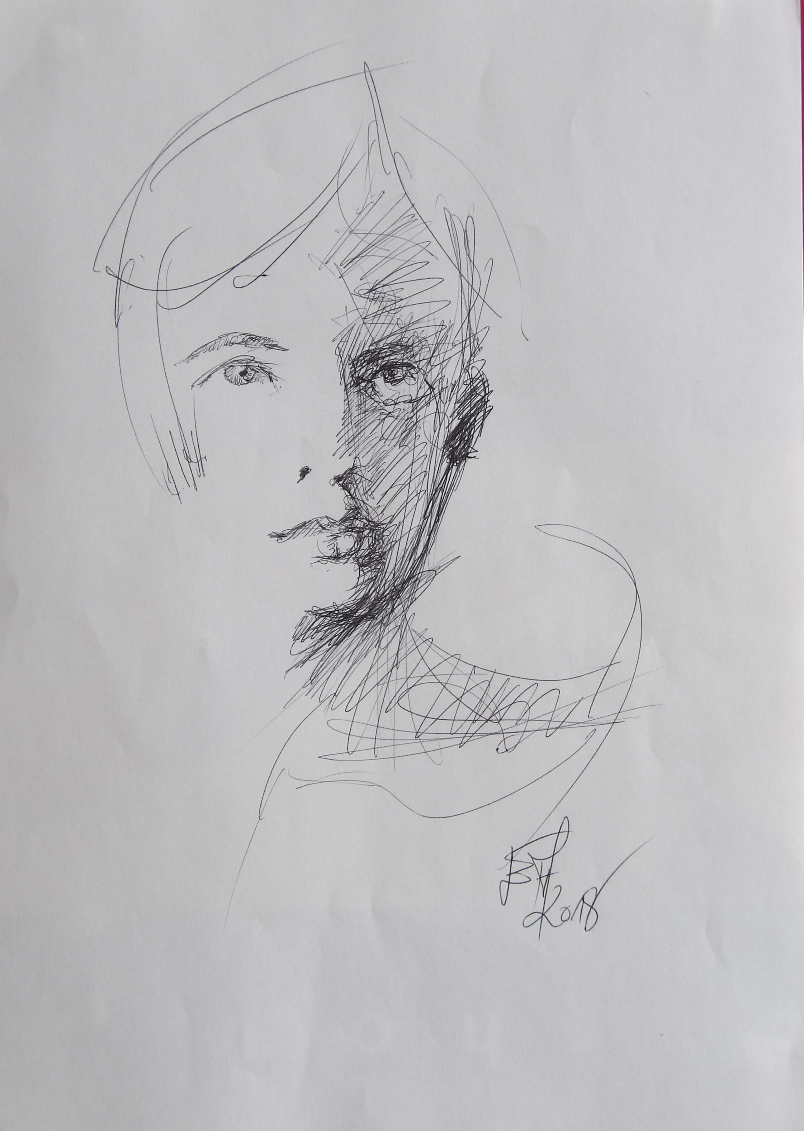 Dessins d'après les screen test d'Andy Warhol shot between 1963 and 1966 -16 -richard rheem 1964 - 2018