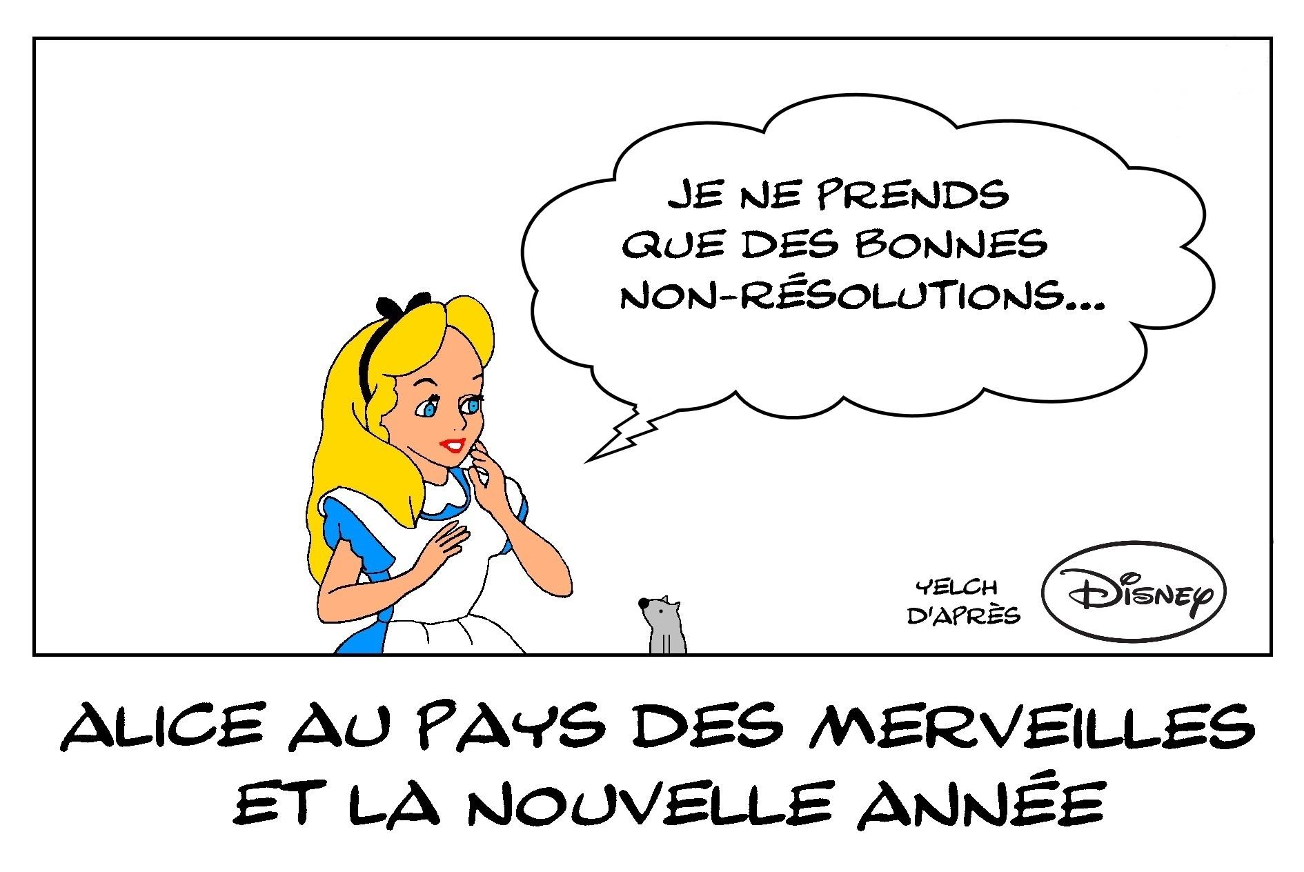 Alice au pays des merveilles et le Nouvel An