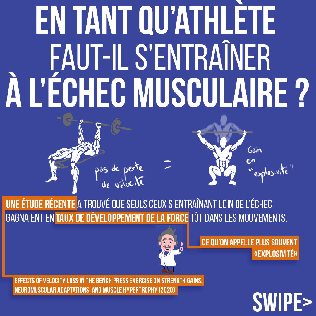 En tant qu'athlète faut-il s'entraîner à l'échec musculaire ?