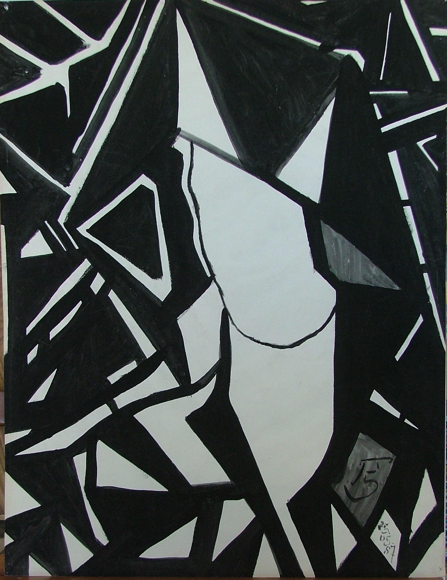 Peintures au fil du temps - La coiffe blanche - 1987