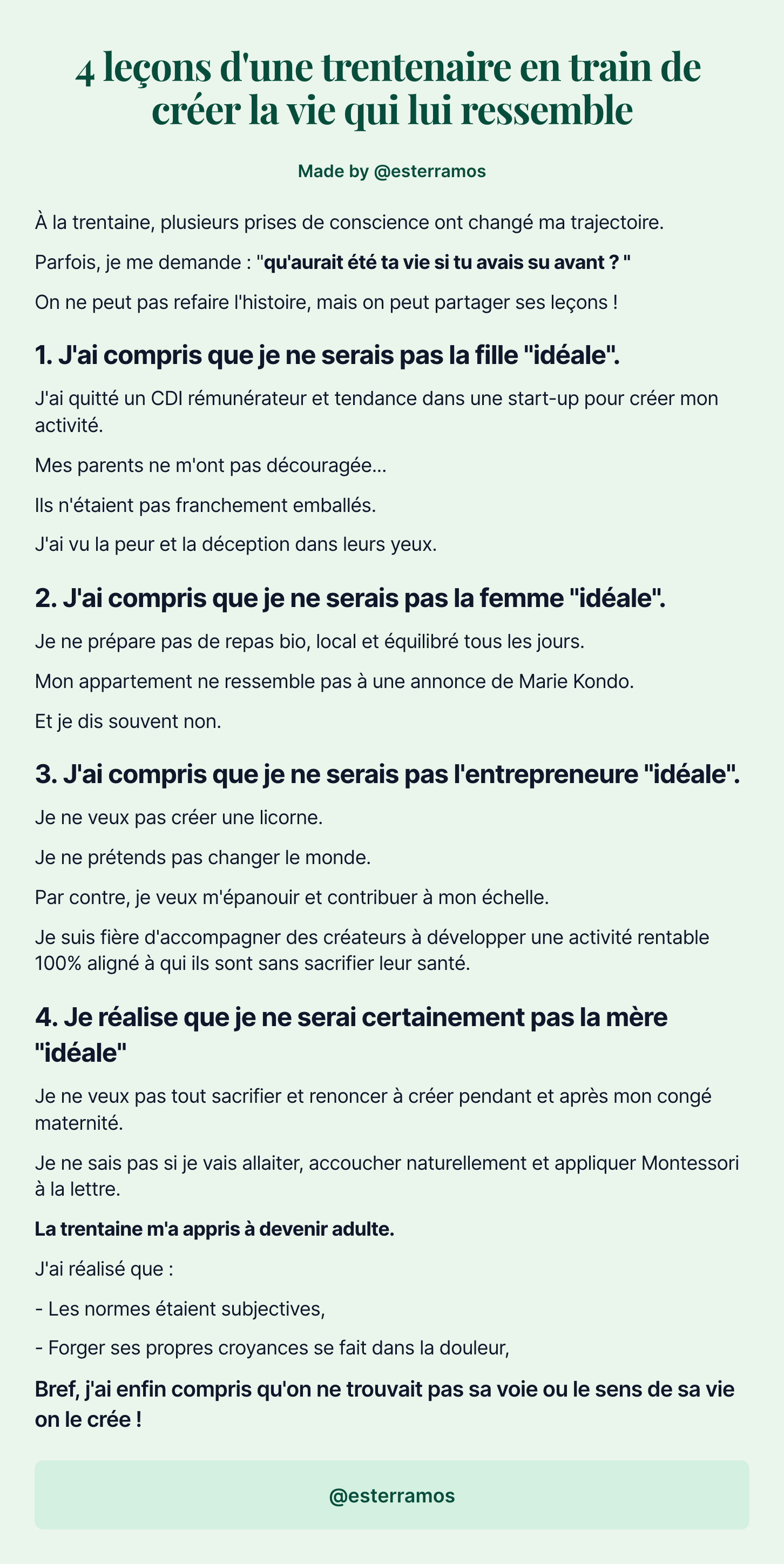 4 leçons d'une trentenaire en train de créer un parcours qui lui ressemble