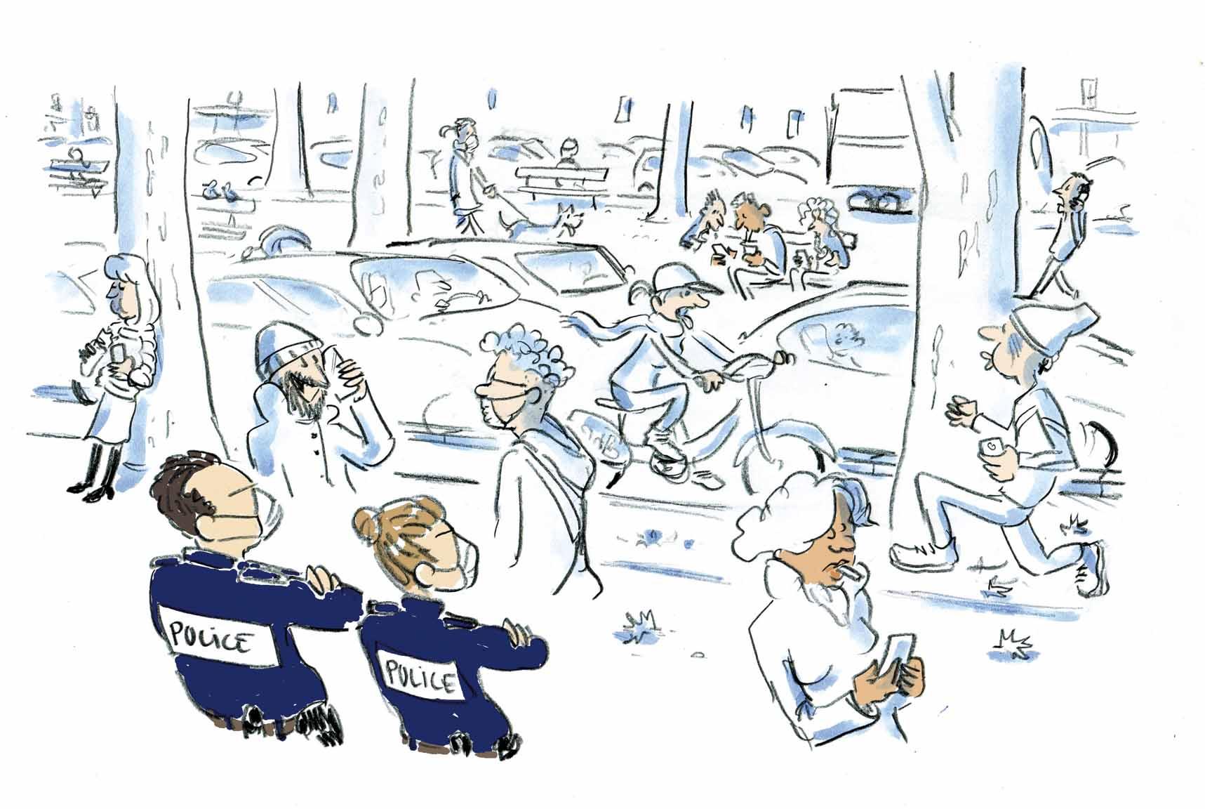 La police veille au respect des mesures sanitaires:Ville Vs Campagne