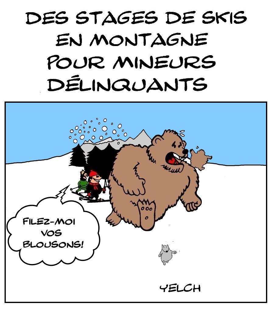 Stages de skis dangereux pour la faune locale