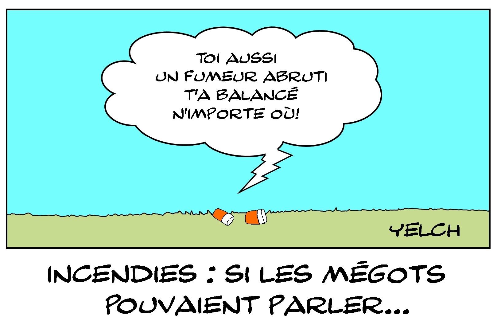 Mégots et fumeur abruti