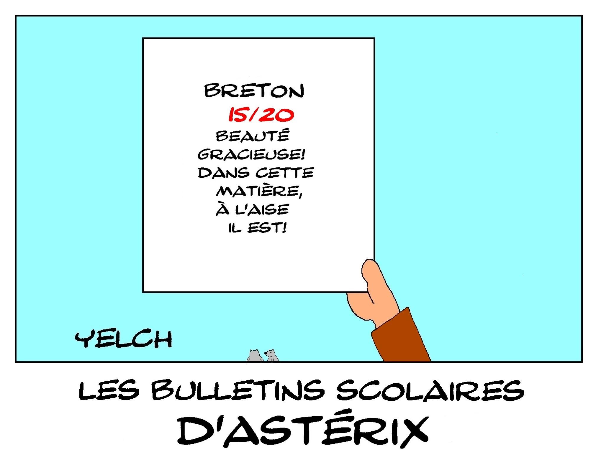 les bulletins scolaires d'Astérix : breton