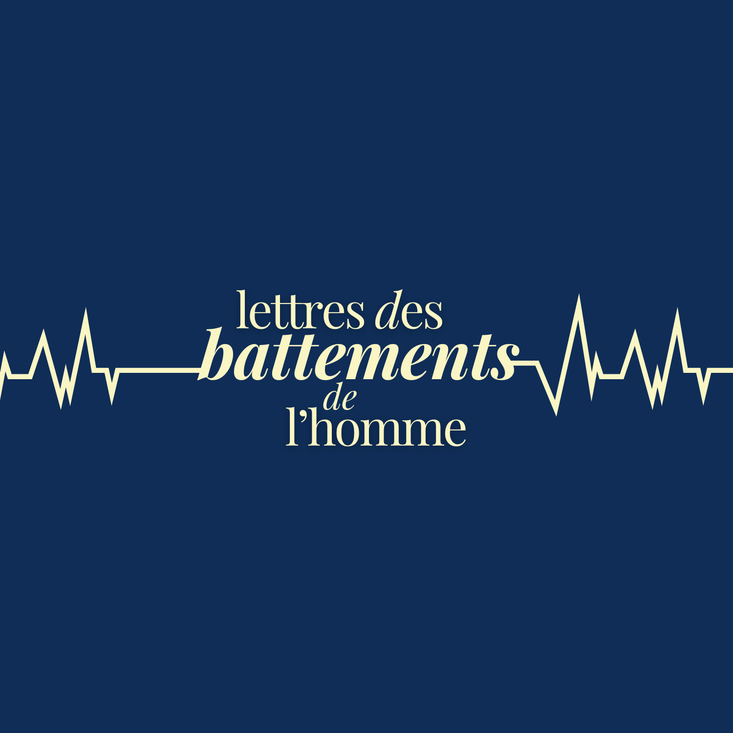 Lettres des battements de l'homme